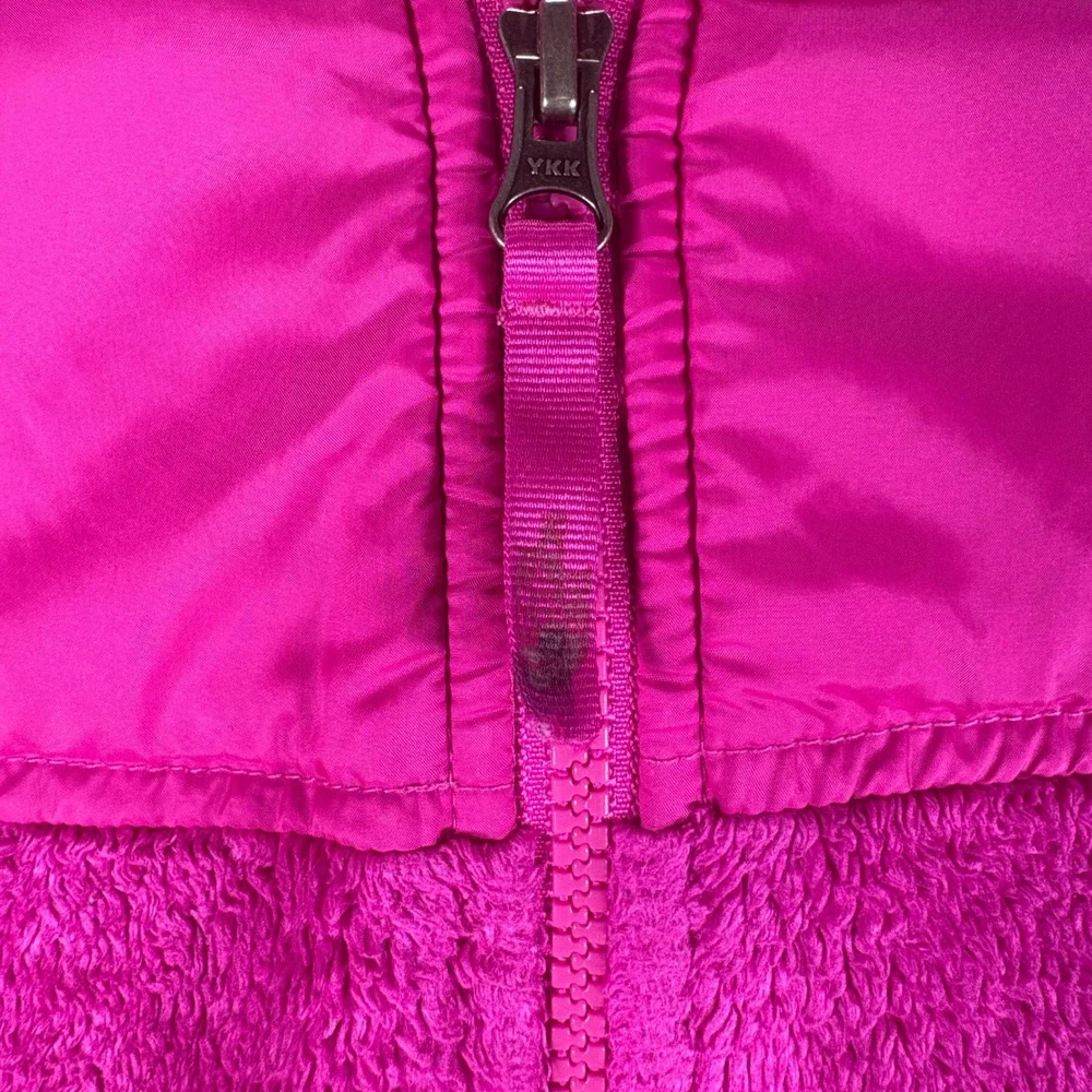 The North‎ Face Fleece Jacket Girls Size Large Pink Oso Hoodie Full Zip Hooded